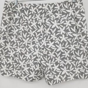 Lands' End White and Black Patterned Shorts